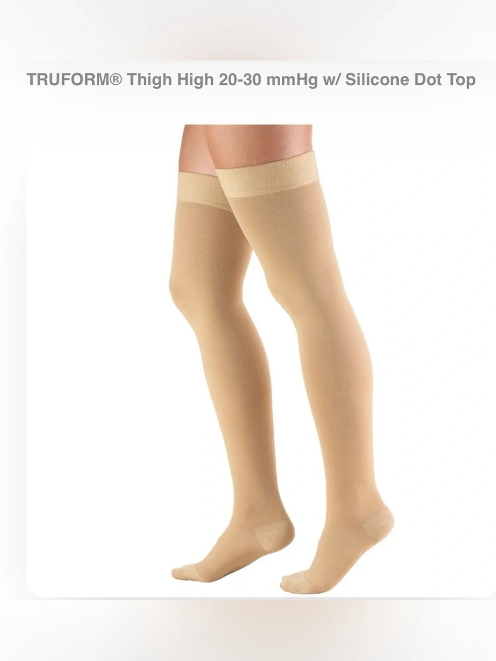 Truform Leg Health Thigh High Stockings New